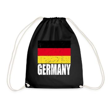 Germany Flag - Drawstring Bag - black - Front