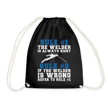 Soudeur Soudeur Vintage Règle #1 Le - Sac de sport léger - noir - Devant