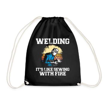 Welder Welding Vintage Retro - Turnbeutel - Schwarz - Vorne