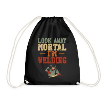 Welder Welding Vintage Retro Look - Turnbeutel - Schwarz - Vorne