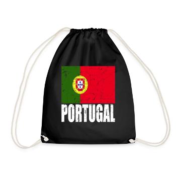 Drapeau du Portugal - Sac de sport léger - noir - Devant