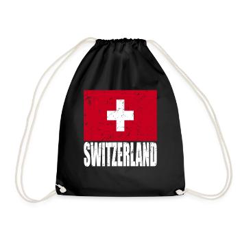 Drapeau de la Suisse - Sac de sport léger - noir - Devant
