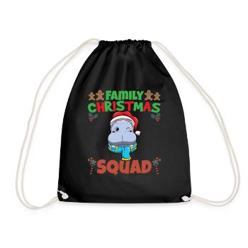 Escouade de Noël familiale Vacances X-Mas - Sac de sport léger - noir - Devant