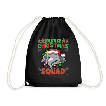 Family Matching Christmas Squad X-Mas Holidays - Turnbeutel - Schwarz - Vorne