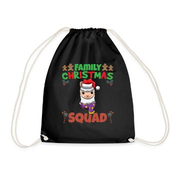 Family Matching Christmas Squad X-Mas Holidays - Turnbeutel - Schwarz - Vorne
