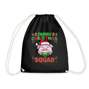 Family Matching Christmas Squad X-Mas Holidays - Turnbeutel - Schwarz - Vorne