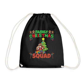 Family Matching Christmas Squad X-Mas Holidays - Turnbeutel - Schwarz - Vorne