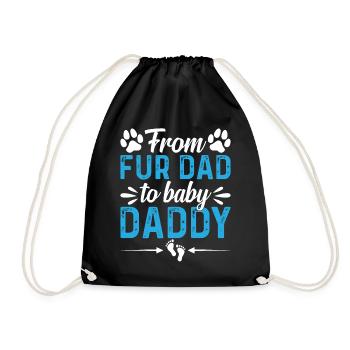 New Dad Dog Daddy To Be Pet Dog Daddy - From Fur D - Turnbeutel - Schwarz - Vorne