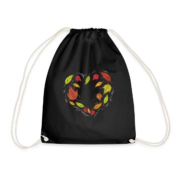 Les feuilles d’automne forment le cœur pour Thanksgiving - Sac de sport léger - noir - Devant