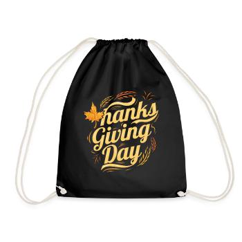 Logo de Thanks Giving Day pour Thanksgiving - Sac de sport léger - noir - Devant