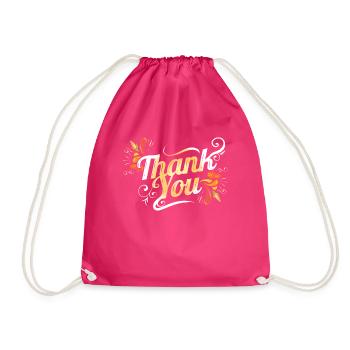 Merci Logo pour Thanksgiving - Sac de sport léger - fuchsia - Devant