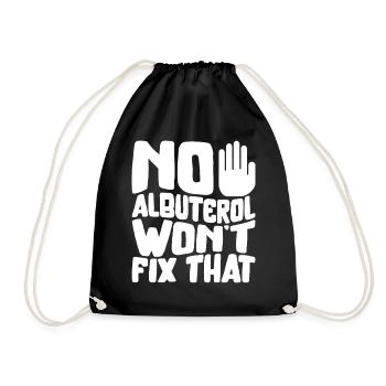 Chemise d’inhalothérapeute, pas d’albutérol - Sac de sport léger - noir - Devant