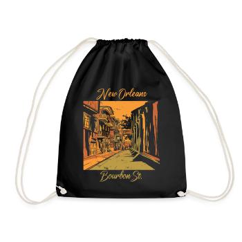 Souvenir-Louisiana Carnival Bourbon Street-New Or - Sac de sport léger - noir - Devant