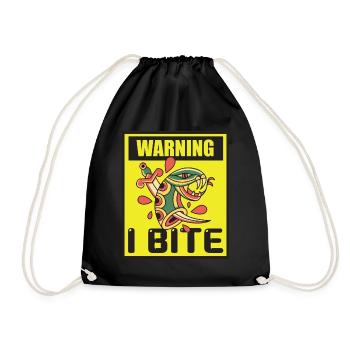 Morsures Serpent Rétro Serpents Serpents venimeux - Sac de sport léger - noir - Devant