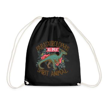 Parasaurolophus Geschenk Dino - Turnbeutel - Schwarz - Vorne