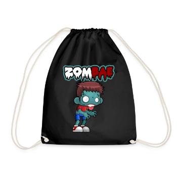 Funny ZomBAE Zombie Halloween - Drawstring Bag - black - Front