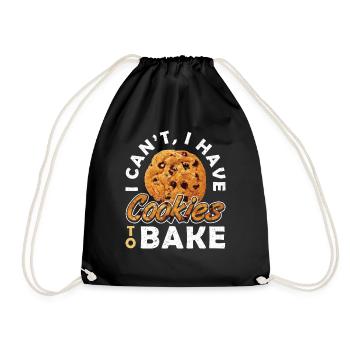 Gâteau je ne peux pas avoir des biscuits pour cuire au four - Sac de sport léger - noir - Devant