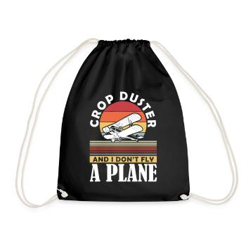 Crop Duster et moi ne pilotons pas un pulvérisateur d’avion - Sac de sport léger - noir - Devant