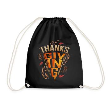 Merci Giv In G Modern Logo pour Thanksgiving - Sac de sport léger - noir - Devant