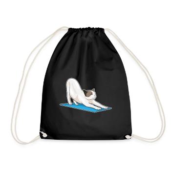 Méditation de fitness yoga pour chats - Sac de sport léger - noir - Devant