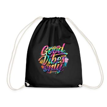 Hippie Peace Groovy Flowerpower Boho Woodstock - Sac de sport léger - noir - Devant