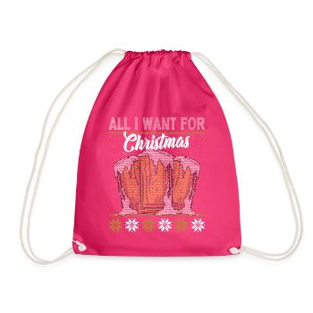 Tout ce dont j’ai besoin pour Noël, c’est de la BIÈRE - Sac de sport léger - fuchsia - Devant