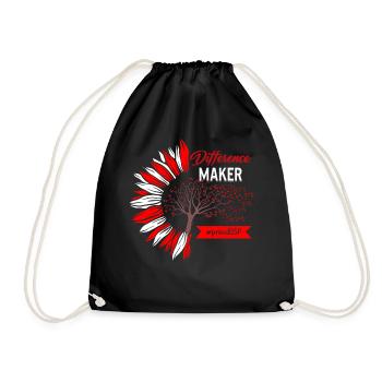 DSP Shirt, Difference Maker Hashtag Proud DSP - Drawstring Bag - black - Front