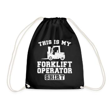 Certified Forklift Truck Operator - Drawstring Bag - black - Front