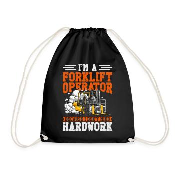 Certified Forklift Truck Operator - Drawstring Bag - black - Front
