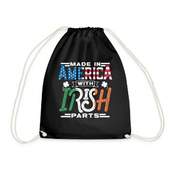 Fabriqué en Amérique avec des pièces irlandaises - Sac de sport léger - noir - Devant