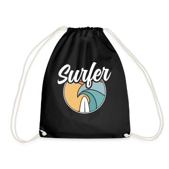 Surfer Planche de surf Surf - Sac de sport léger - noir - Devant