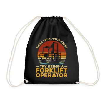 Certified Forklift Truck Operator - Turnbeutel - Schwarz - Vorne