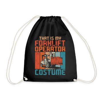 Certified Forklift Truck Operator - Drawstring Bag - black - Front