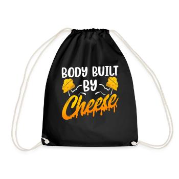 Body made of cheese love sweet sayings lovers - Drawstring Bag - black - Front
