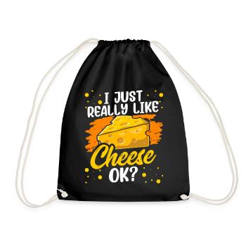 J’aime le fromage juste très amoureux amour doux - Sac de sport léger - noir - Devant