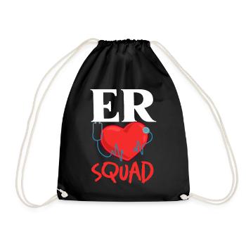 Emergency Department Emergency Nurse First Aid - Drawstring Bag - black - Front