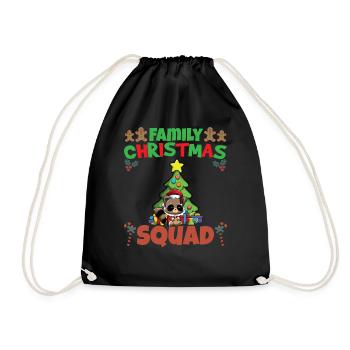 Family Matching Christmas Squad X-Mas Holidays - Turnbeutel - Schwarz - Vorne