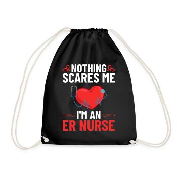 Emergency Department Emergency Nurse First Aid - Drawstring Bag - black - Front