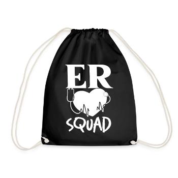 Emergency Department Emergency Nurse First Aid - Drawstring Bag - black - Front