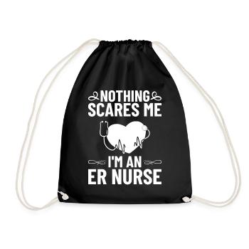 Emergency Department Emergency Nurse First Aid - Drawstring Bag - black - Front
