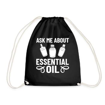 Essential Oil Diffuser Aromatherapy Plants - Drawstring Bag - black - Front