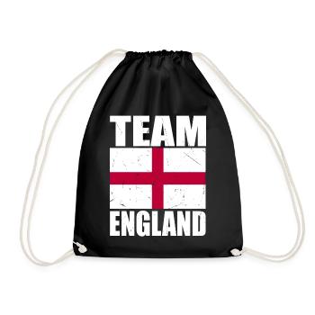 Team England Football - Drawstring Bag - black - Front