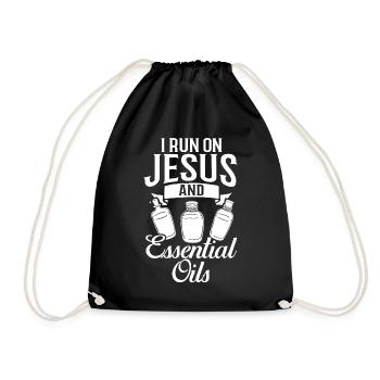 Essential Oil Diffuser Aromatherapy Plants - Drawstring Bag - black - Front