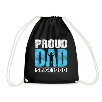 Proud Dad Since 1960 - Turnbeutel - Schwarz - Vorne