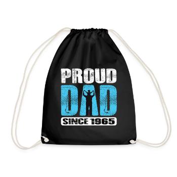 Proud Dad Since 1965 - Turnbeutel - Schwarz - Vorne