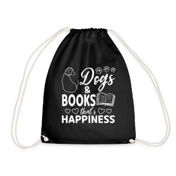 Book Reading Books Dog Lover - Dogs & Books That's - Turnbeutel - Schwarz - Vorne