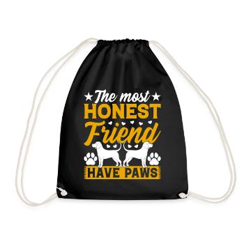 The Most Honest Friend Have Paws - Dog Owner Dog L - Turnbeutel - Schwarz - Vorne