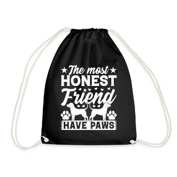 The Most Honest Friend Have Paws - Dog Lover Dog O - Turnbeutel - Schwarz - Vorne