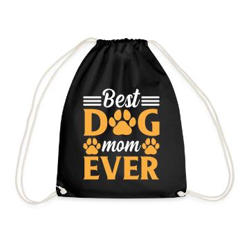 Best Dog Mom Ever - Cute Dog Lover Pet Dog Mom - Turnbeutel - Schwarz - Vorne