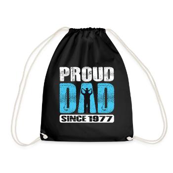 Proud Dad Since 1977 - Turnbeutel - Schwarz - Vorne